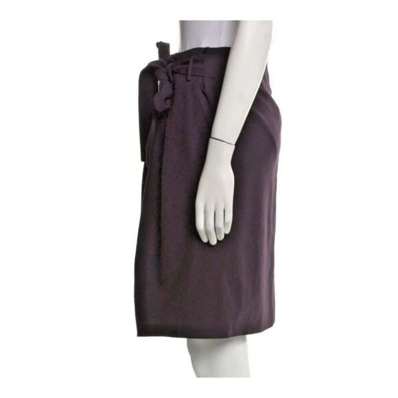 Sonia Rykiel Black Wool Skirt – Size M – Belted – Pleated – Designer Fit - Picture 4 of 5